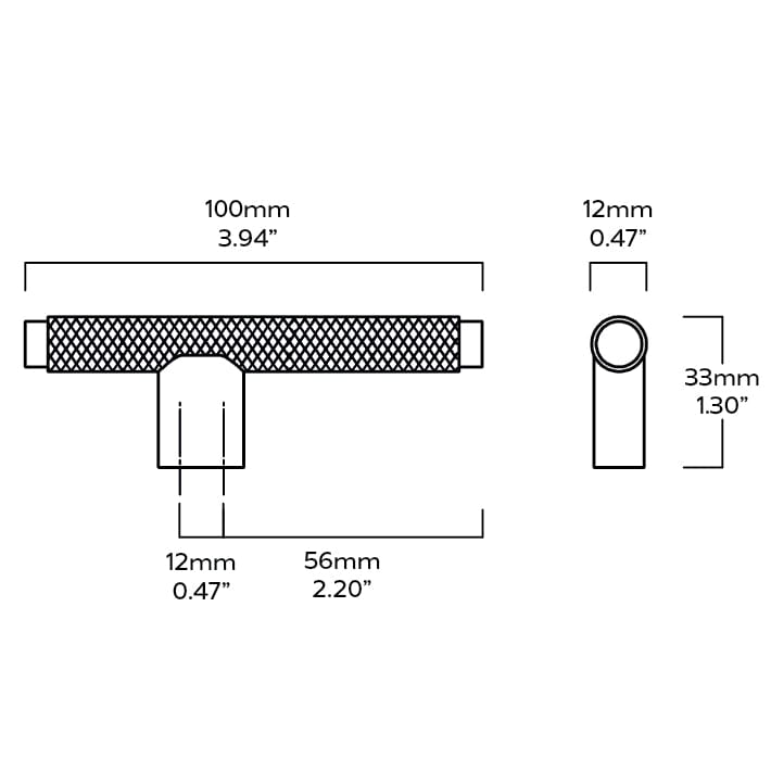 Plank Hardware kepler l bar handle antique brass 43536014508311