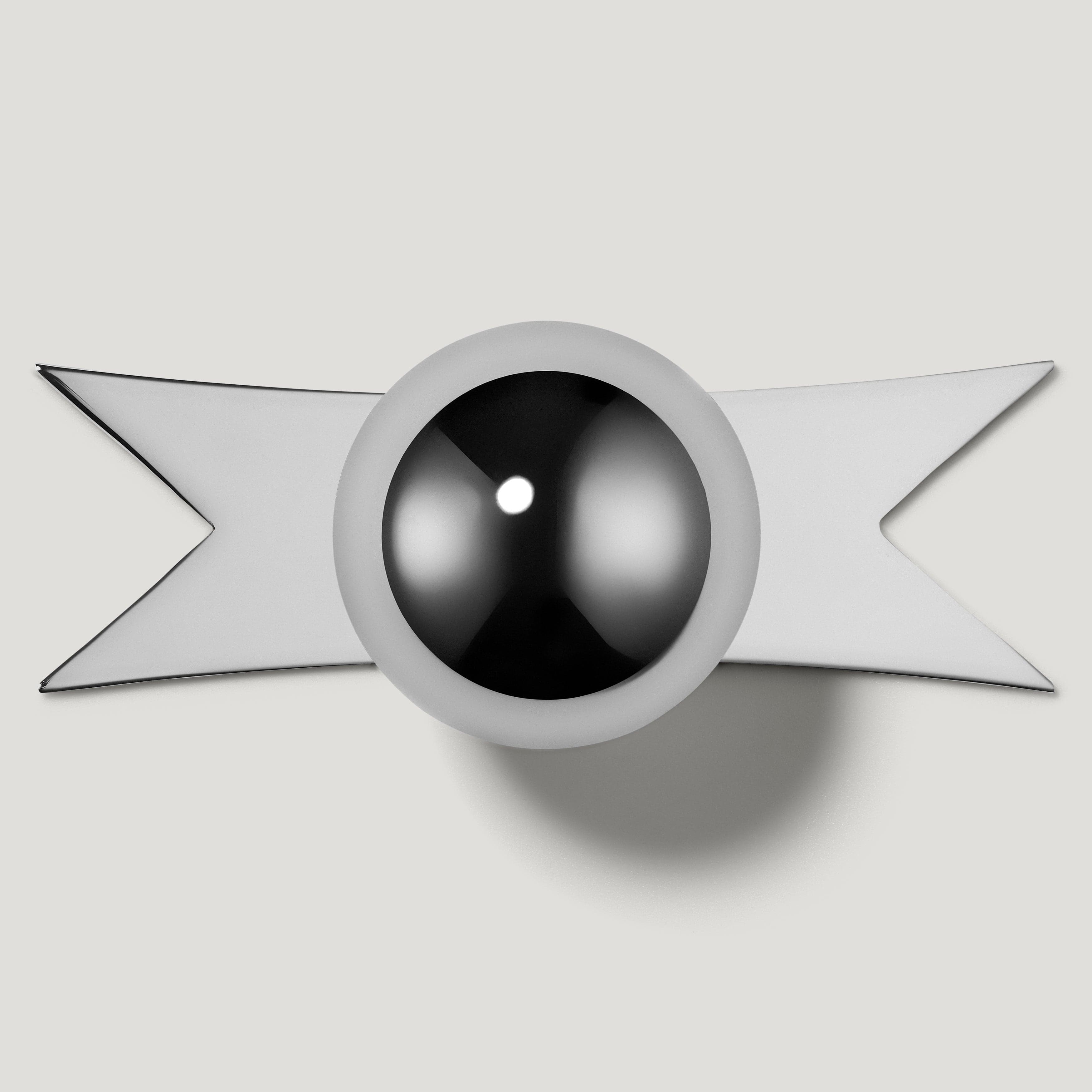 Plank Hardware Knob with Backplate ELIZA Ribbon Knob Backplate - Polished Nickel