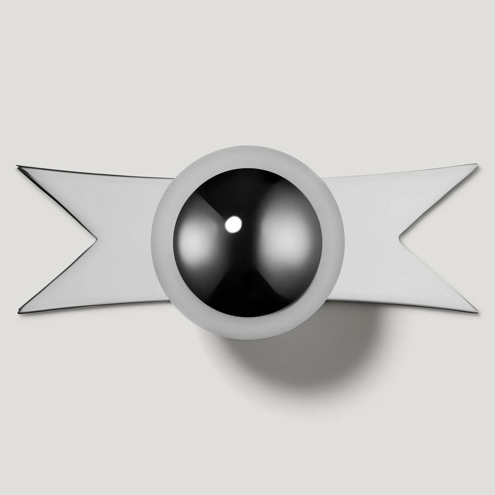 ELIZA Ribbon Knob Backplate - Polished Nickel