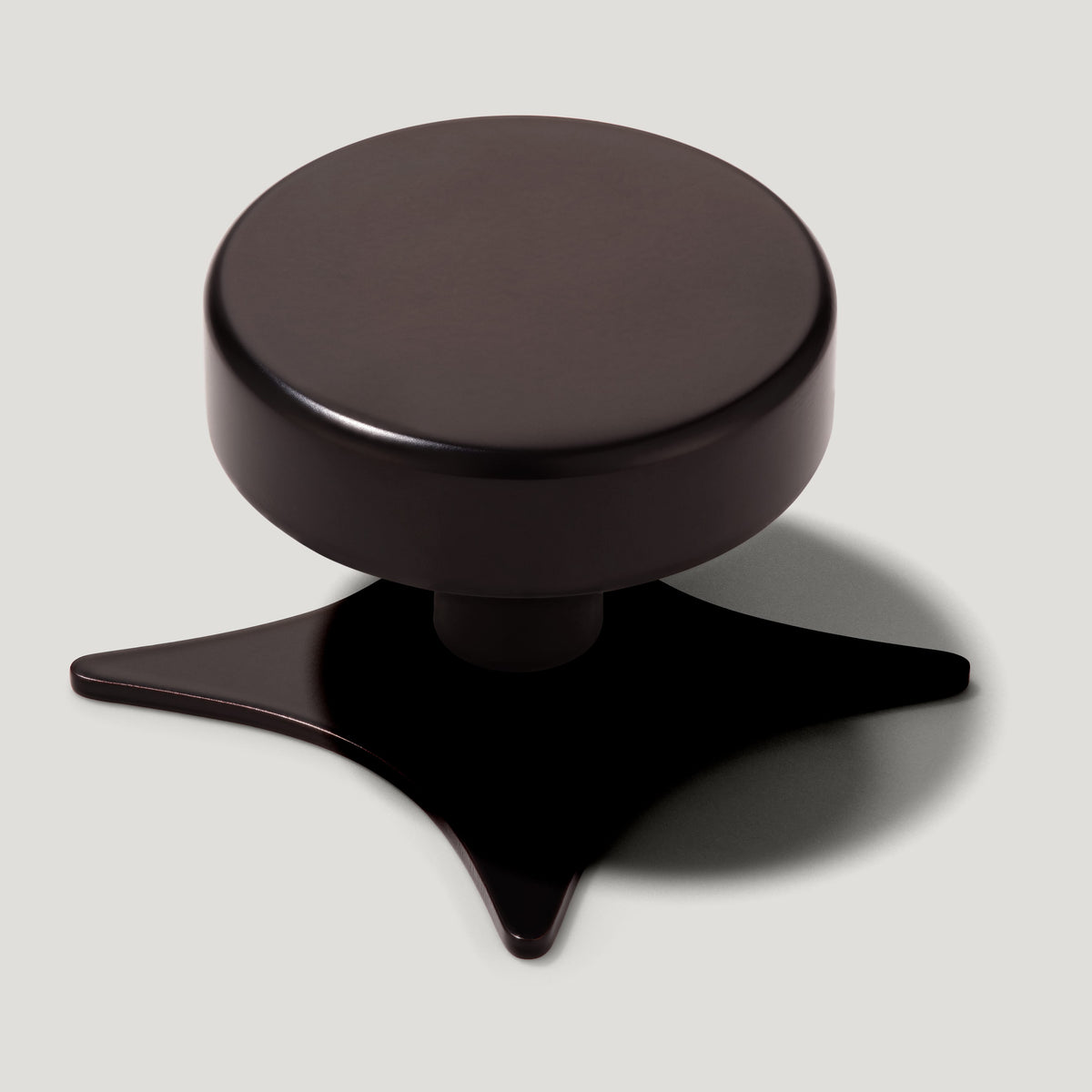 Plank Hardware Knob with Star Backplate GRAYSON Cabinet Knob - Blackened Bronze
