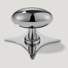 Plank Hardware Knob with Star Backplate PEYTON Shaker Knob - Polished Nickel