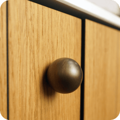 Plank Hardware koji round cabinet knob antique brass 43685941838103