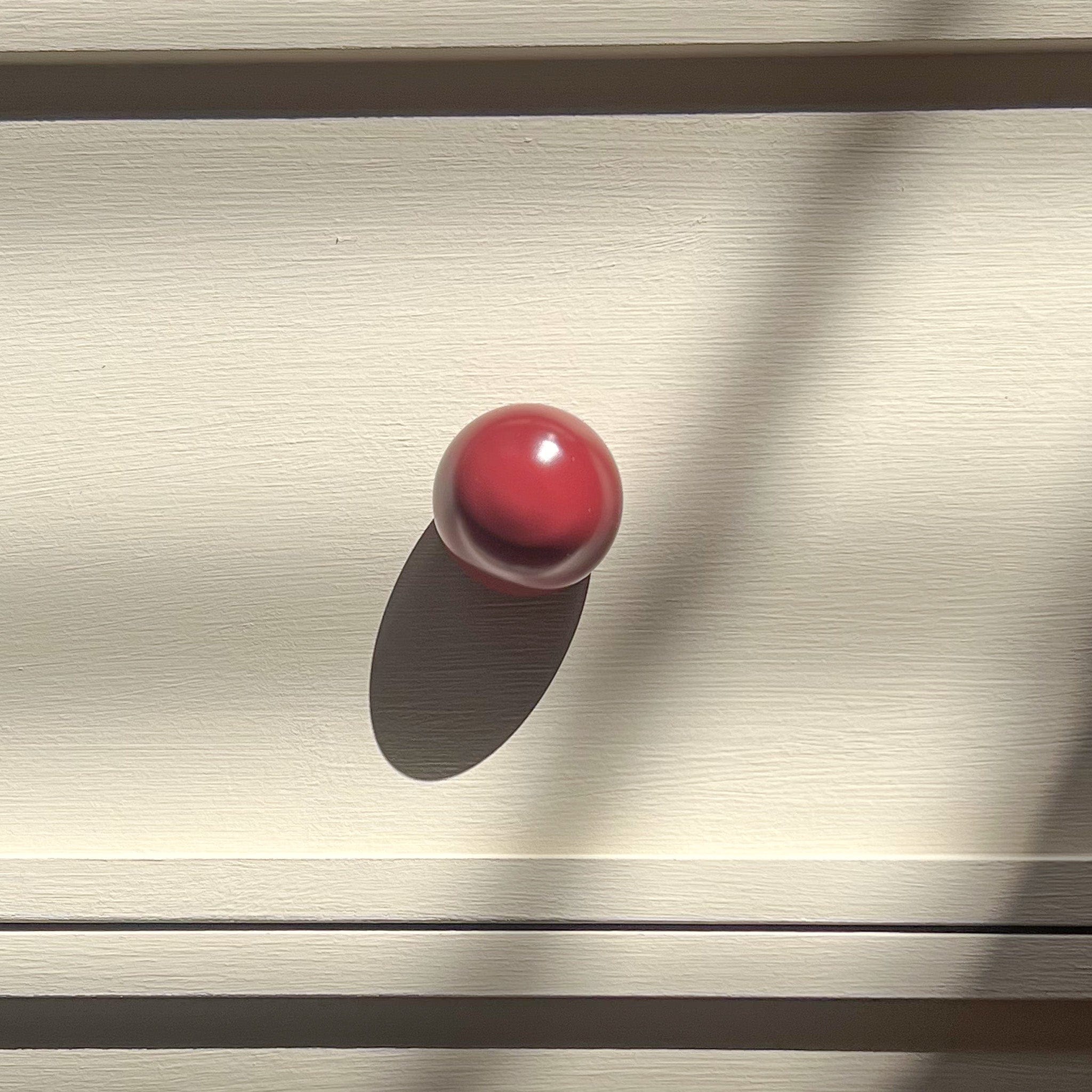 Plank Hardware KOJI Round Cabinet Knob - Burgundy