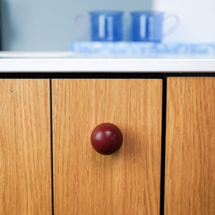 Plank Hardware KOJI Round Cabinet Knob - Burgundy