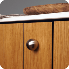 Plank Hardware koji round cabinet knob satin nickel 43685939151127