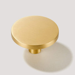 Plank Hardware large 1 42 lovell circular cabinet knob brass 40203637162263