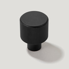 Plank Hardware lennon grooved button cabinet knob black 42212820910359