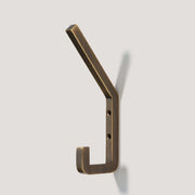 Plank Hardware LEVI  Square Hook - Antique Brass