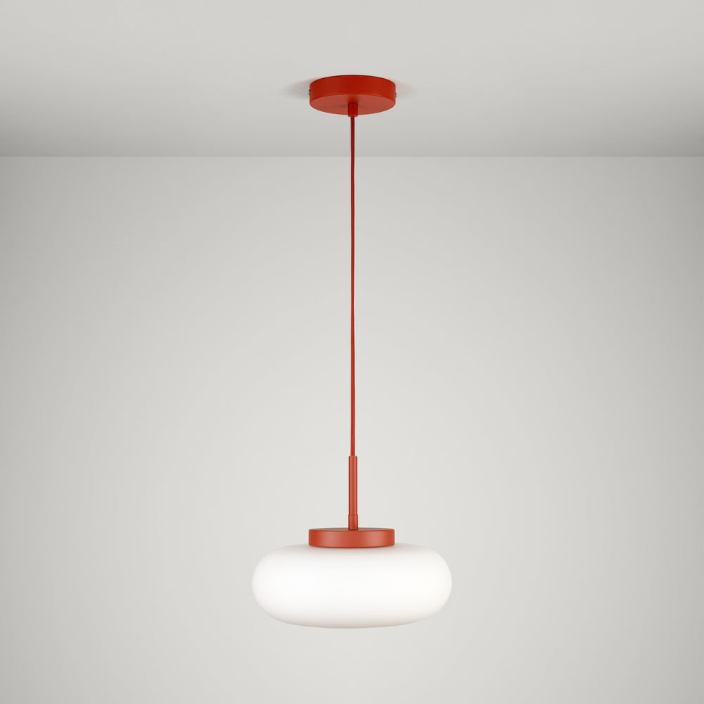 MARIN Glass Pendant Light - Rust Red