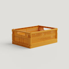 Plank Hardware midi recycled made crate mustard yellow 43063687840023