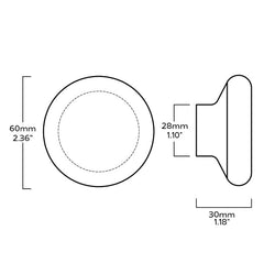 Plank Hardware nora round knob dark stain oak 45164028887319