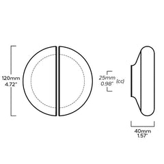 Plank Hardware nora split round handle dark stain oak 45164034523415