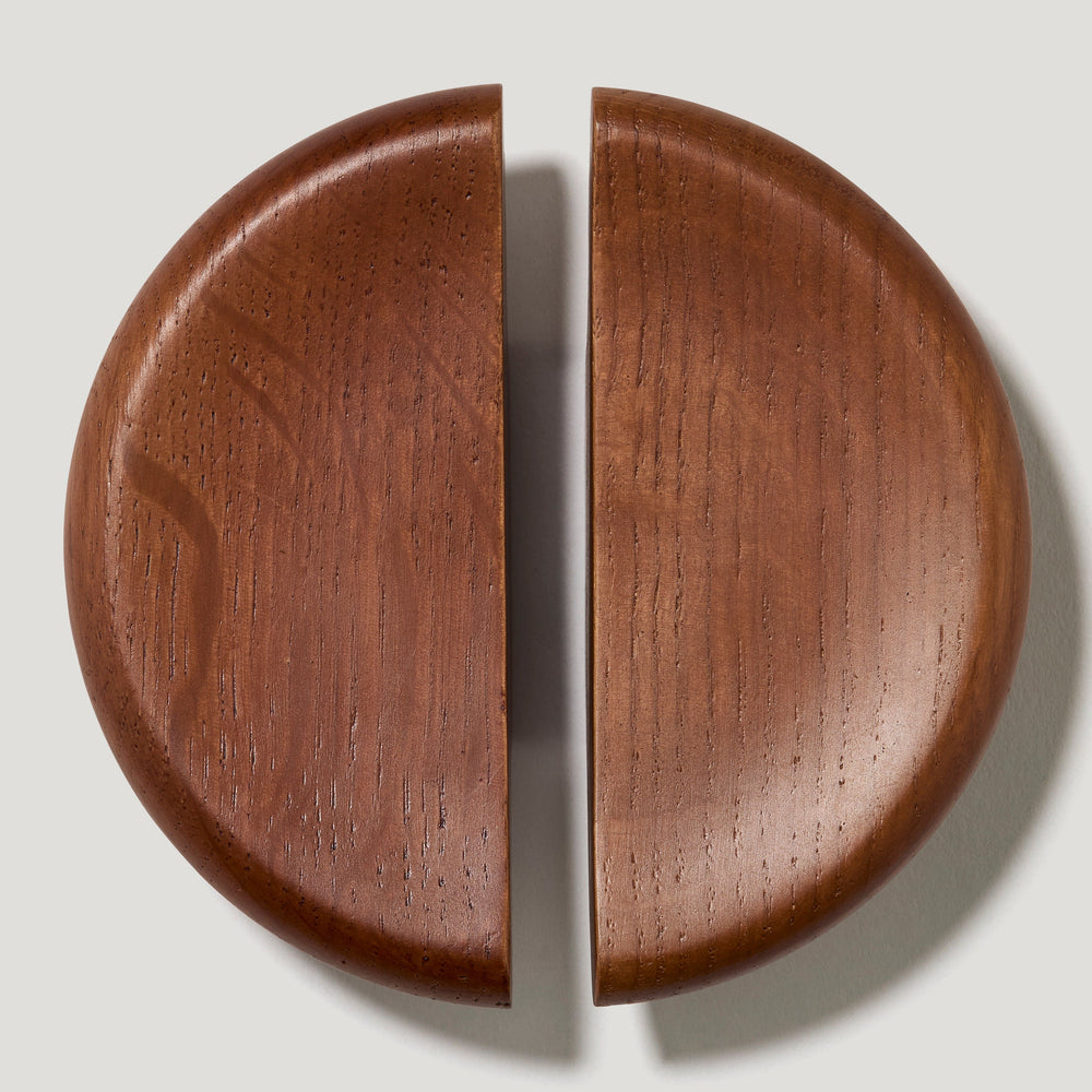 NORA Semi-Circular Wooden Pull - Dark Stain Oak