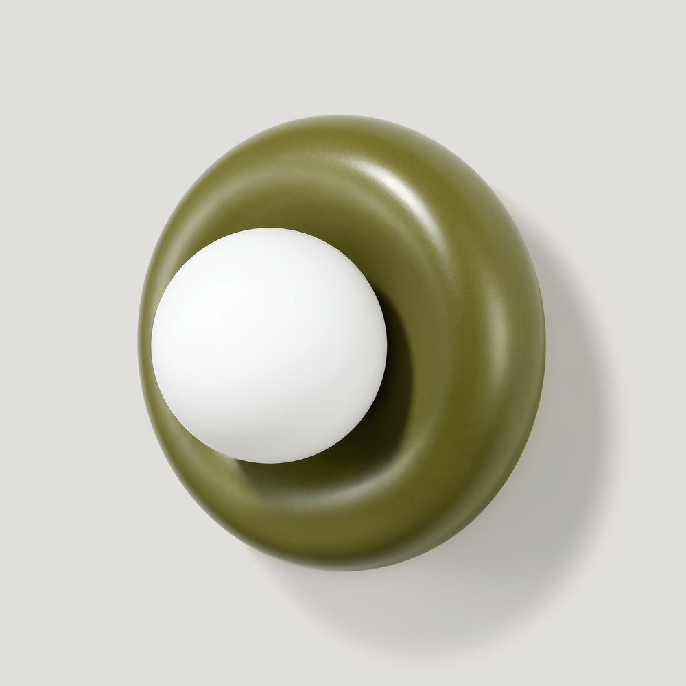 NOVI Ceramic Wall Sconce- Khaki Green