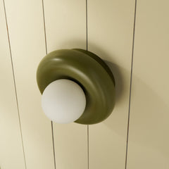 Plank Hardware novi donut wall light khaki green 45678532755735