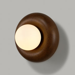 Plank Hardware novi donut wall light walnut 45674407428375