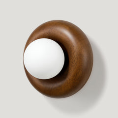 Plank Hardware novi donut wall light walnut 45674407461143