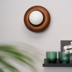 Plank Hardware novi donut wall light walnut 45678493204759