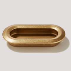 Plank Hardware olmo oval recessed pull aged brass 43537275060503