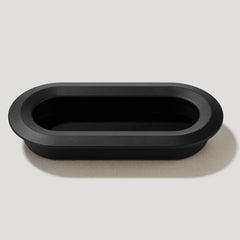 Plank Hardware olmo oval recessed pull handle black 43510192242967