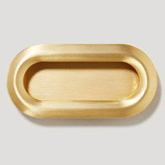 Plank Hardware olmo oval recessed pull handle brass 43406699036951