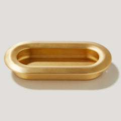 Plank Hardware olmo oval recessed pull handle brass 43406699069719