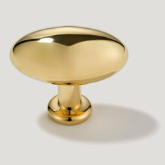 PEYTON Oval Cabinet Knob - Unlacquered Brass