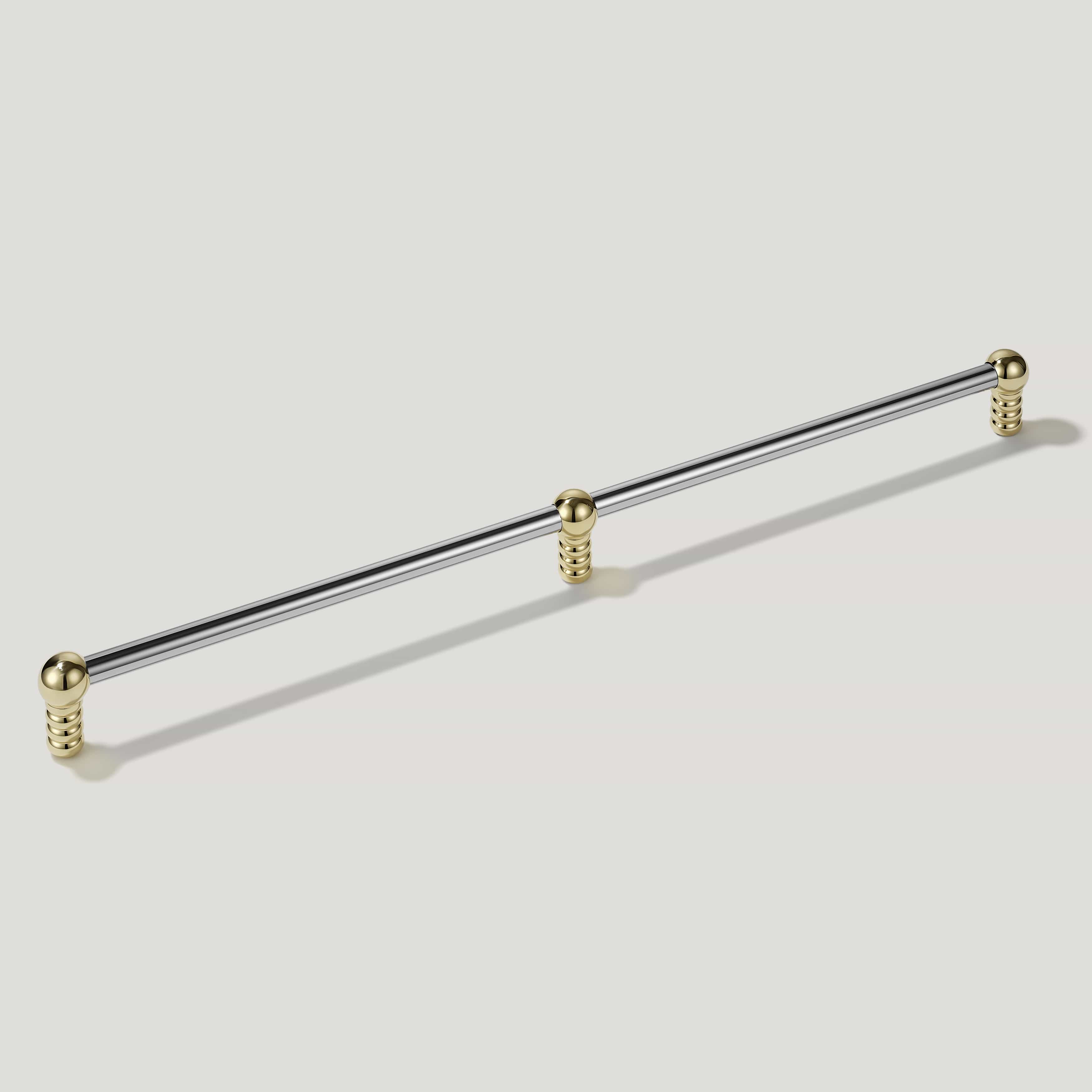 Plank Hardware Pull Only ESBEN Heavyweight Pull - Polished Nickel & Unlacquered Brass