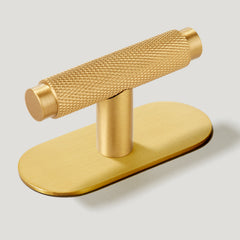 KEPLER Knurled Single T Pull - Brass