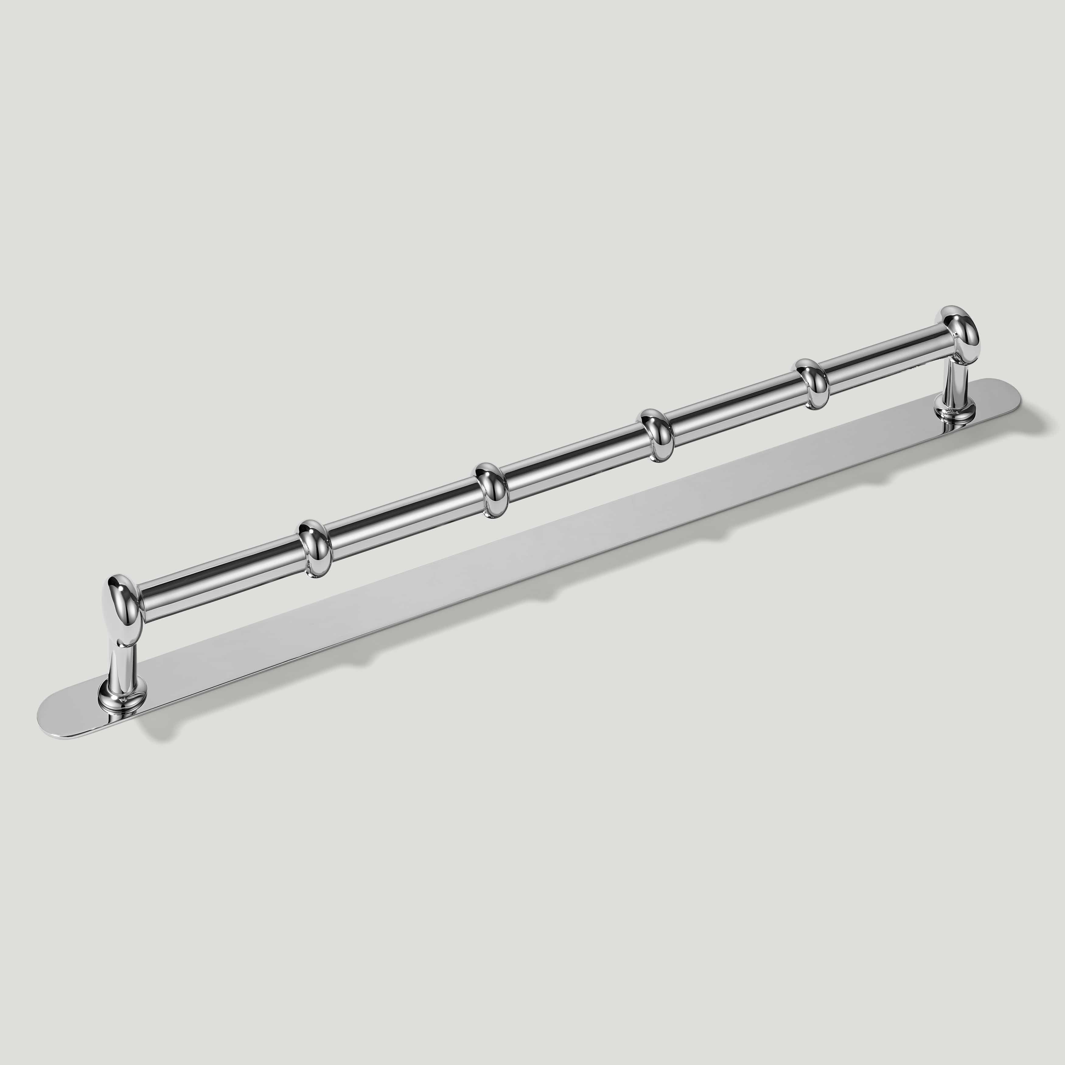 Plank Hardware Pull with Backplate PEYTON Heavyweight Pull - Polished Nickel