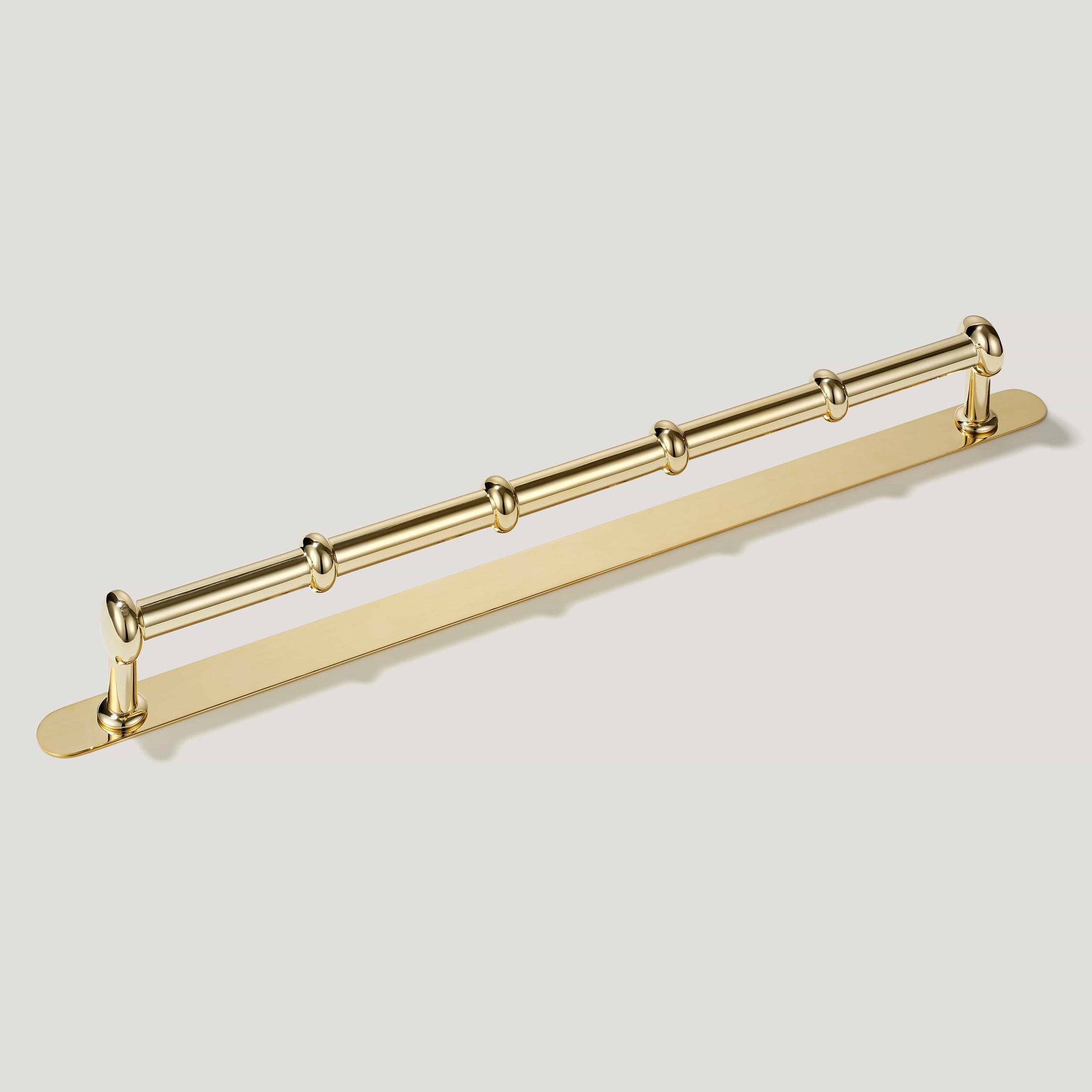 Plank Hardware Pull with Backplate PEYTON Heavyweight Pull - Unlacquered Brass