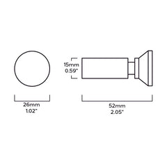 Plank Hardware pullman circular wall hook brass 40203706204439