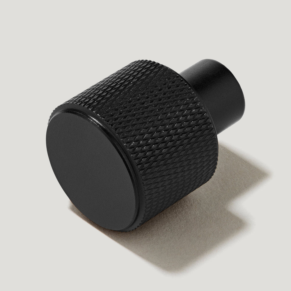 REVILL Knurled Button Cabinet Knob - Black