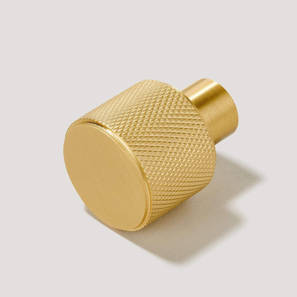 REVILL Knurled Button Cabinet Knob - Brass