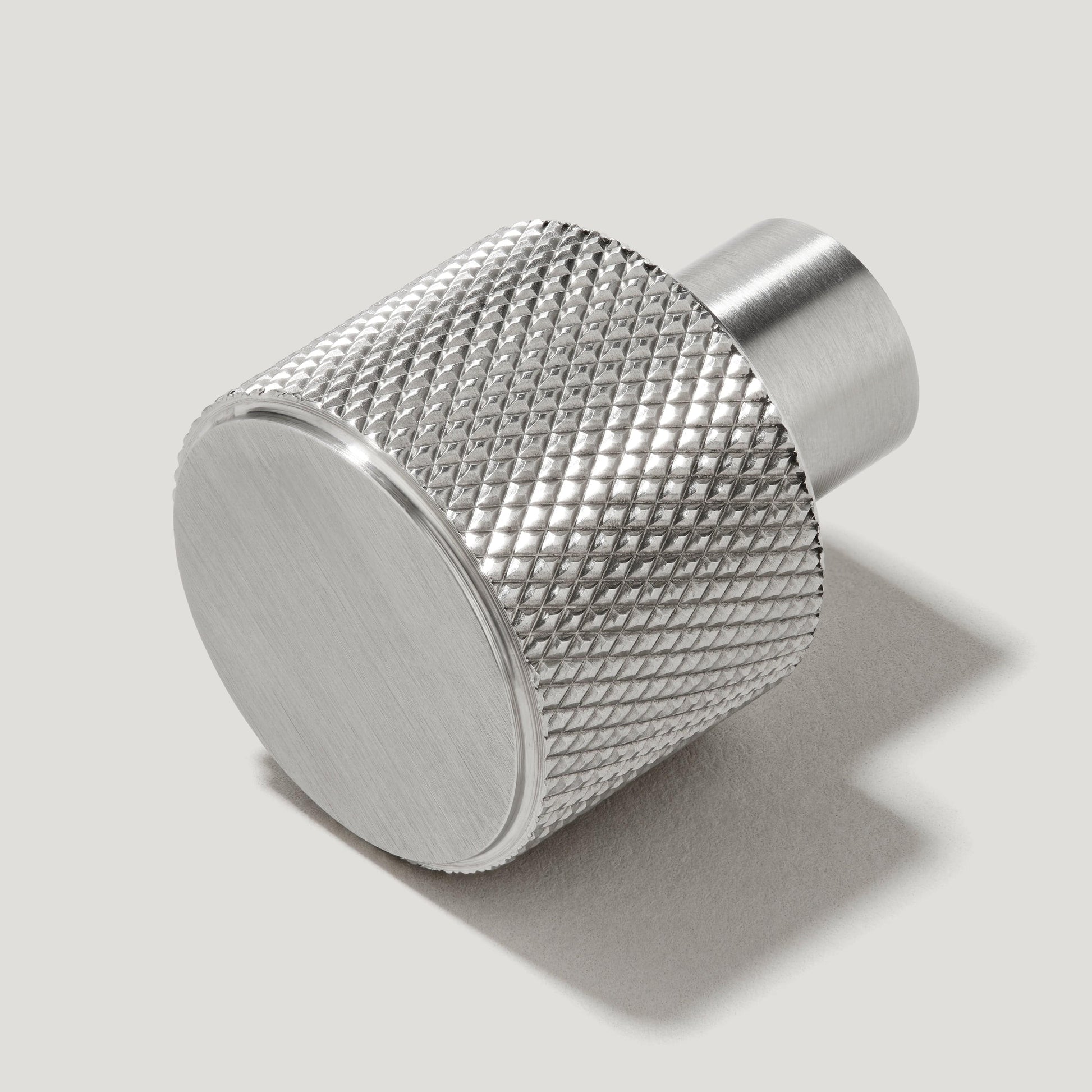 Plank Hardware revill knurled button cabinet knob stainless steel 42300540748055