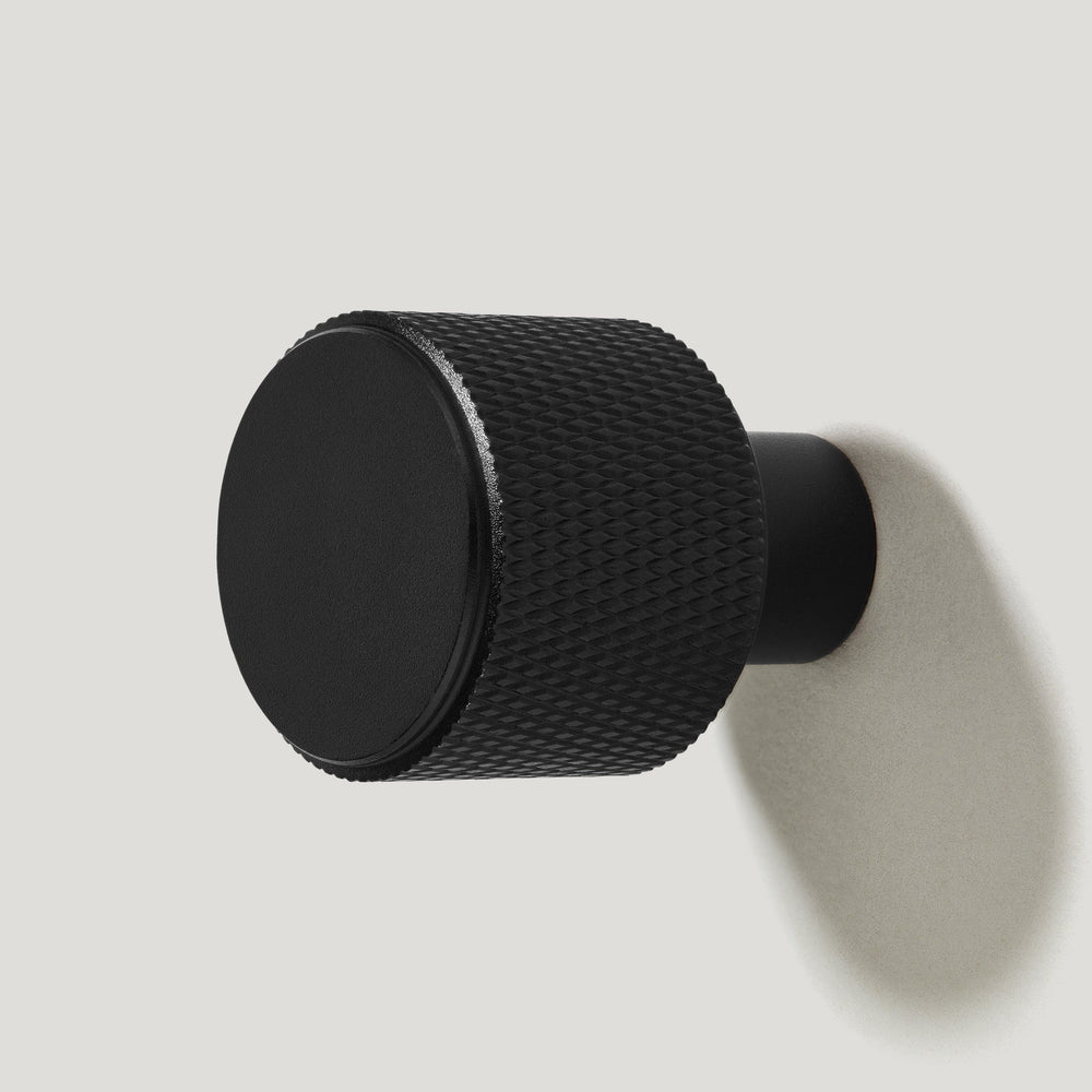 REVILL Knurled Button Wall Hook - Black