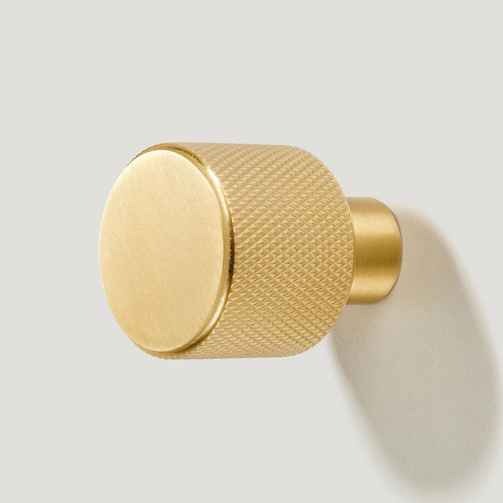 REVILL Knurled Button Wall Hook - Brass