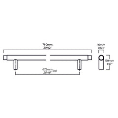 Plank Hardware roebuck smooth closet pull bar stainless steel 40203695456535