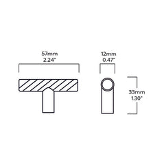 Plank Hardware searle swirled single t pull brass 40203689296151