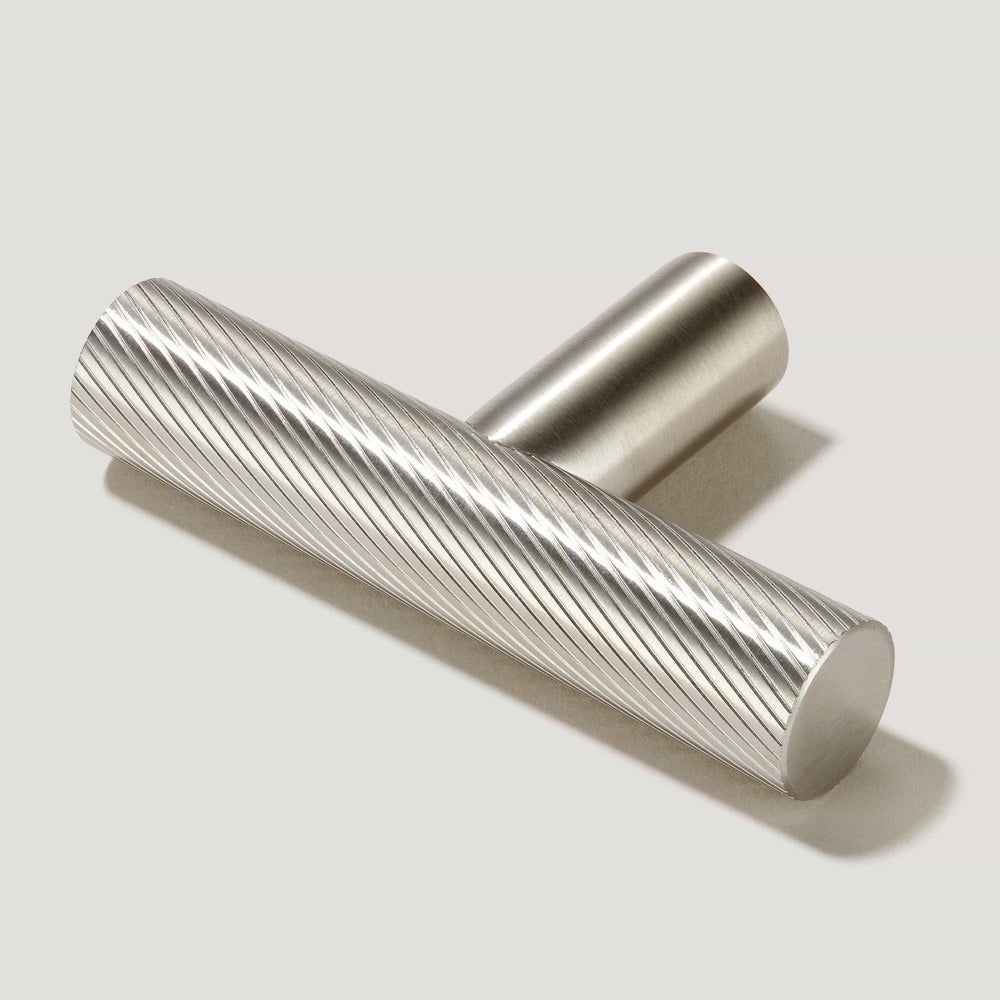 SEARLE Swirled Single T Pull - Stainless Steel