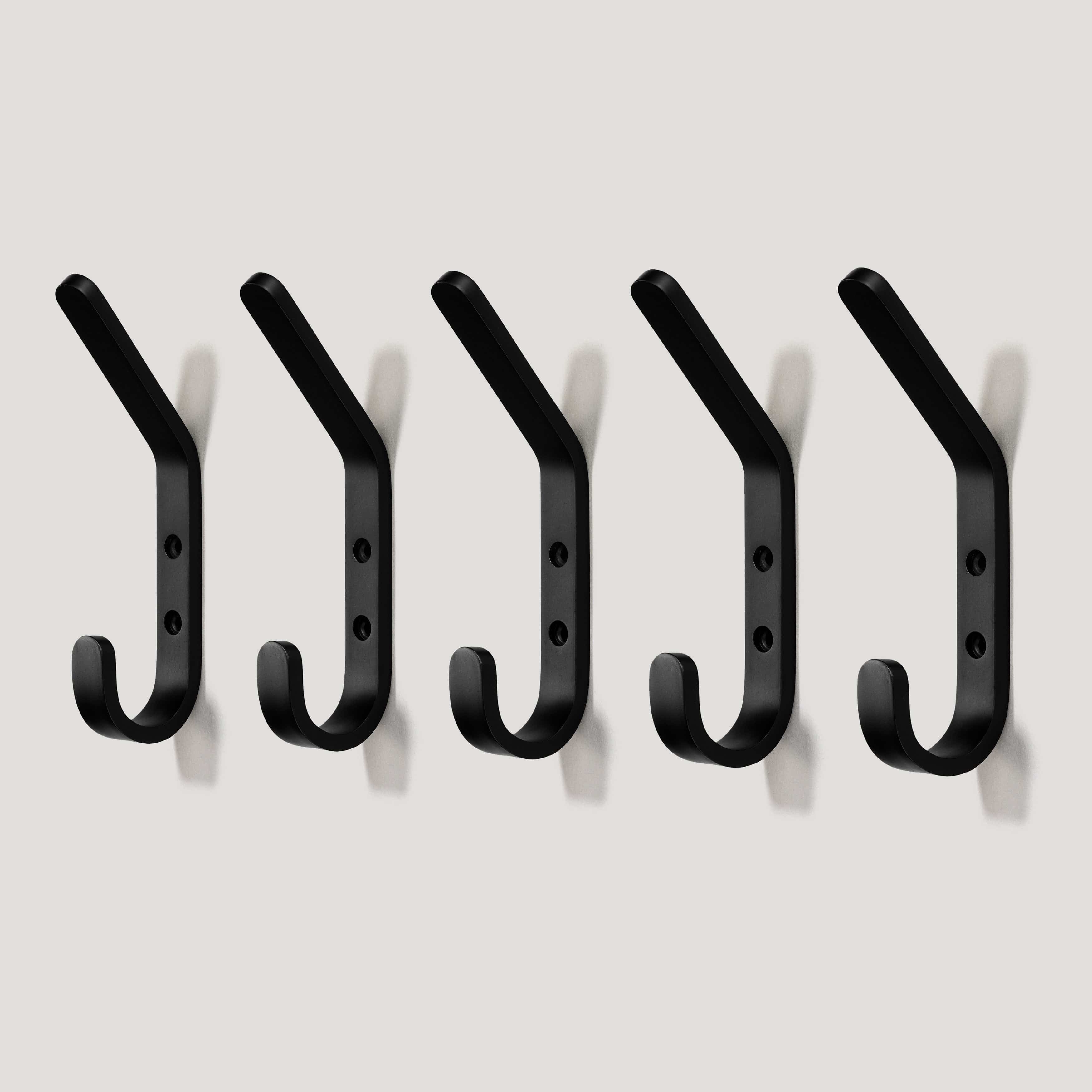 Plank Hardware Set of 5 Hooks HOFFMAN 6" Hook - Black