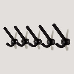 Plank Hardware set of 5 hooks spratt winged wall hook black 44854453862679