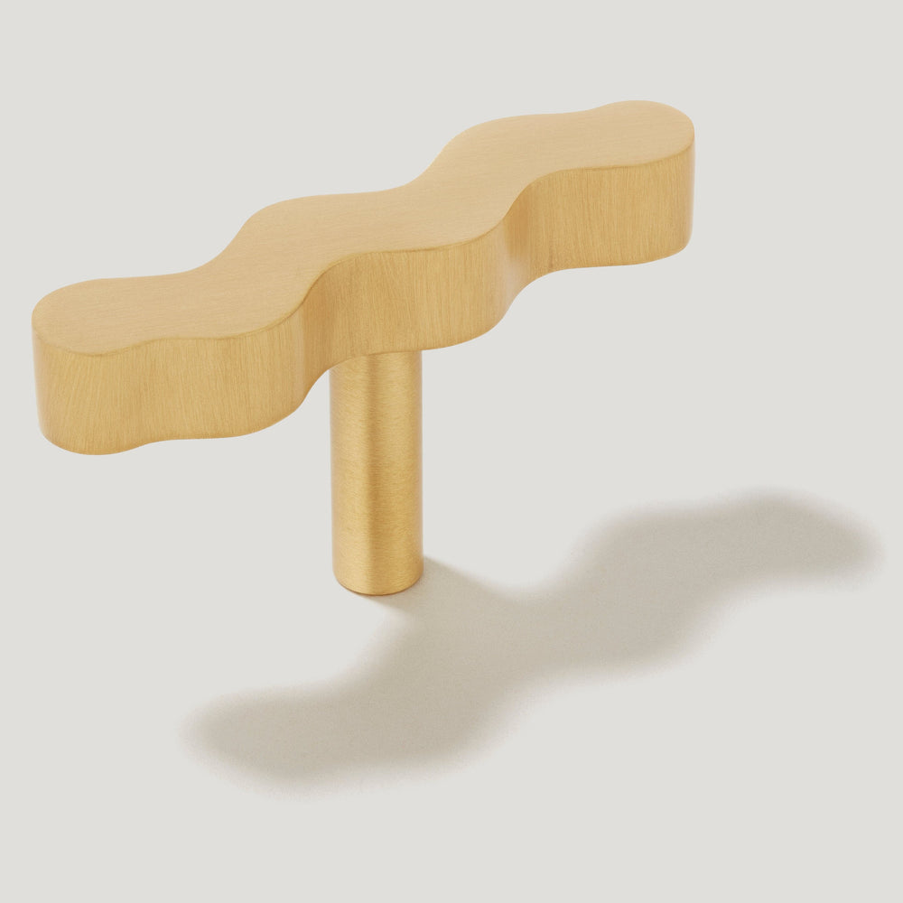 SQUIGGLE Single T Pull - Brass