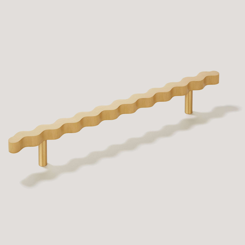 SQUIGGLE T Bar Pull - Brass