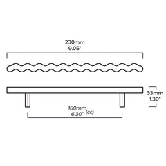 Plank Hardware squiggle t bar pull brass 42671936405783