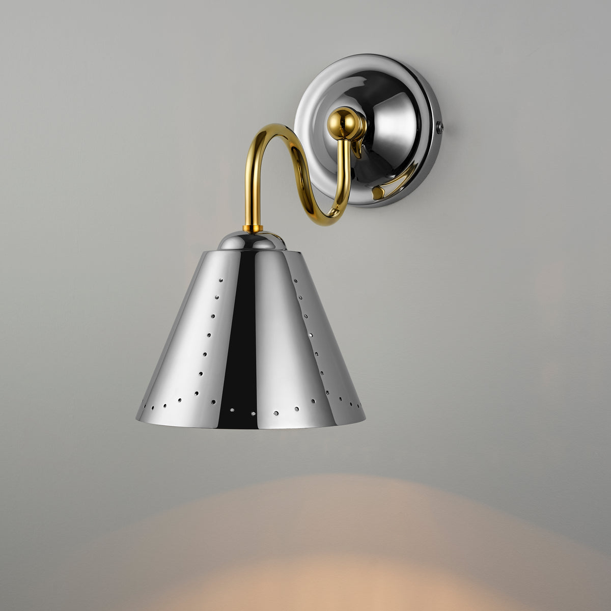Plank Hardware STELLA Swivel Wall Light - Polished Chrome & Brass