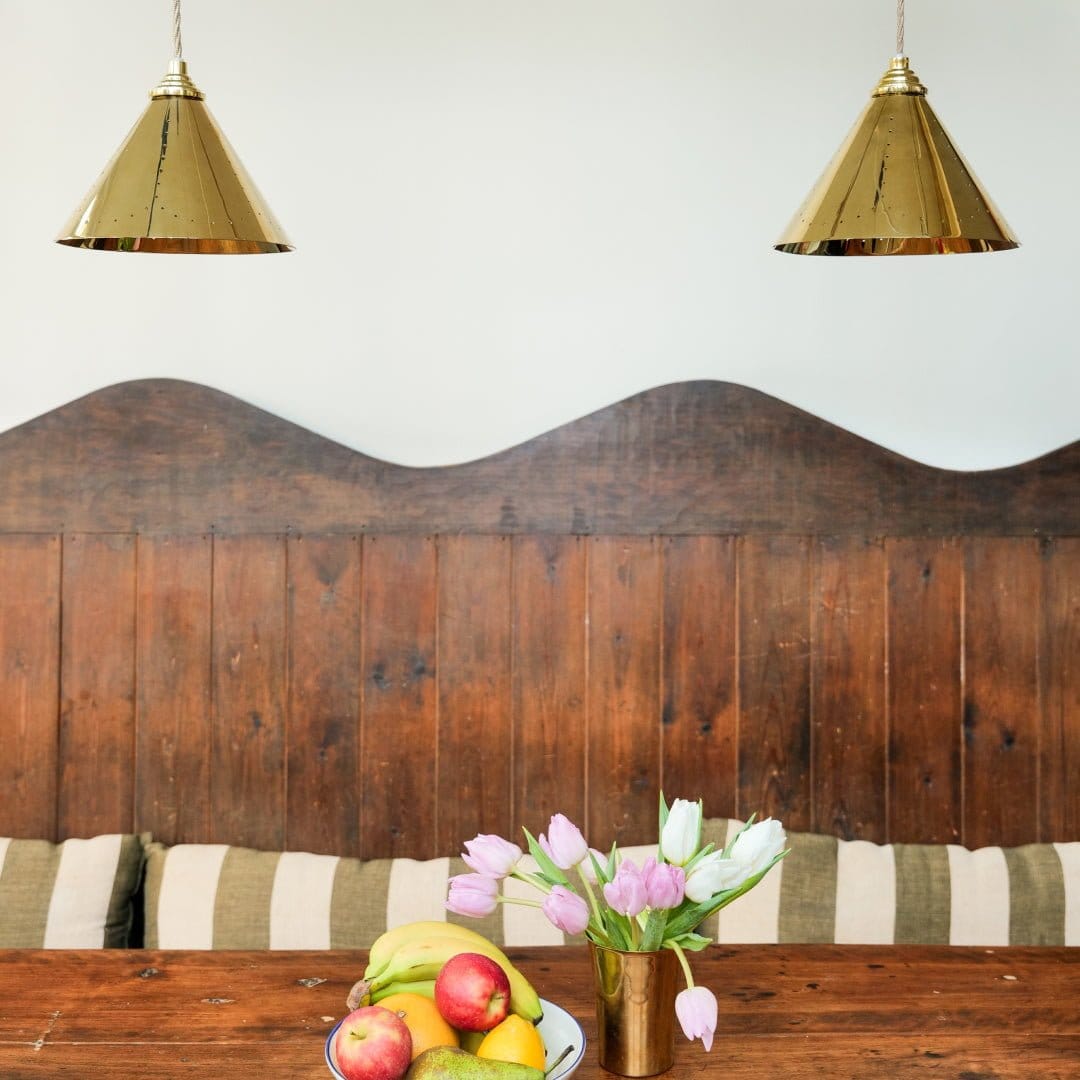 Plank Hardware VESPER Conical Pendant Light - Polished Brass