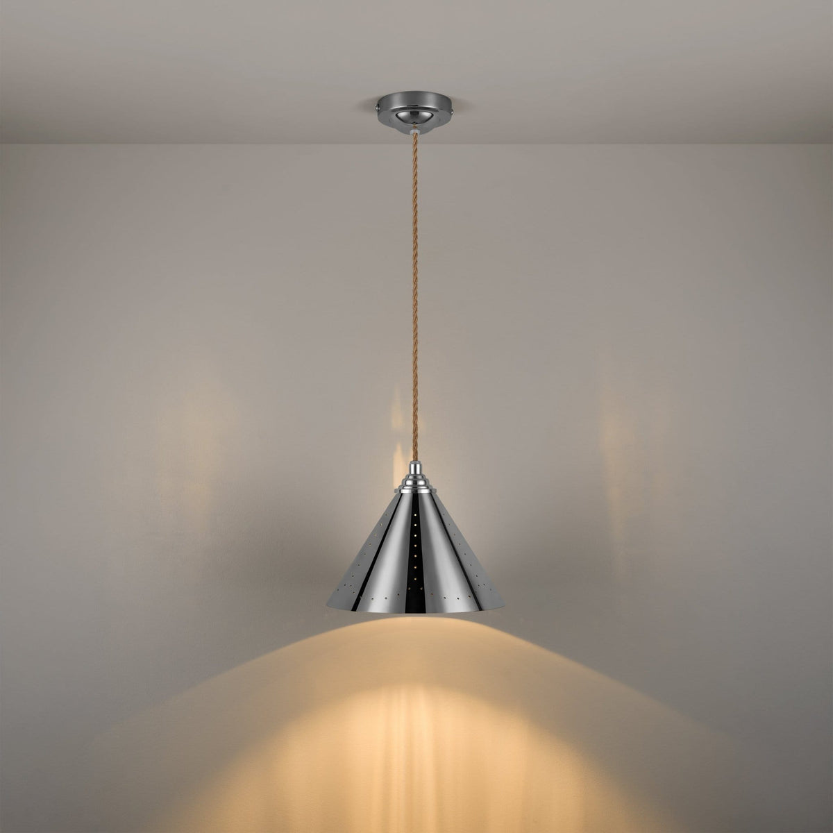 Plank Hardware VESPER Conical Pendant Light - Polished Chrome
