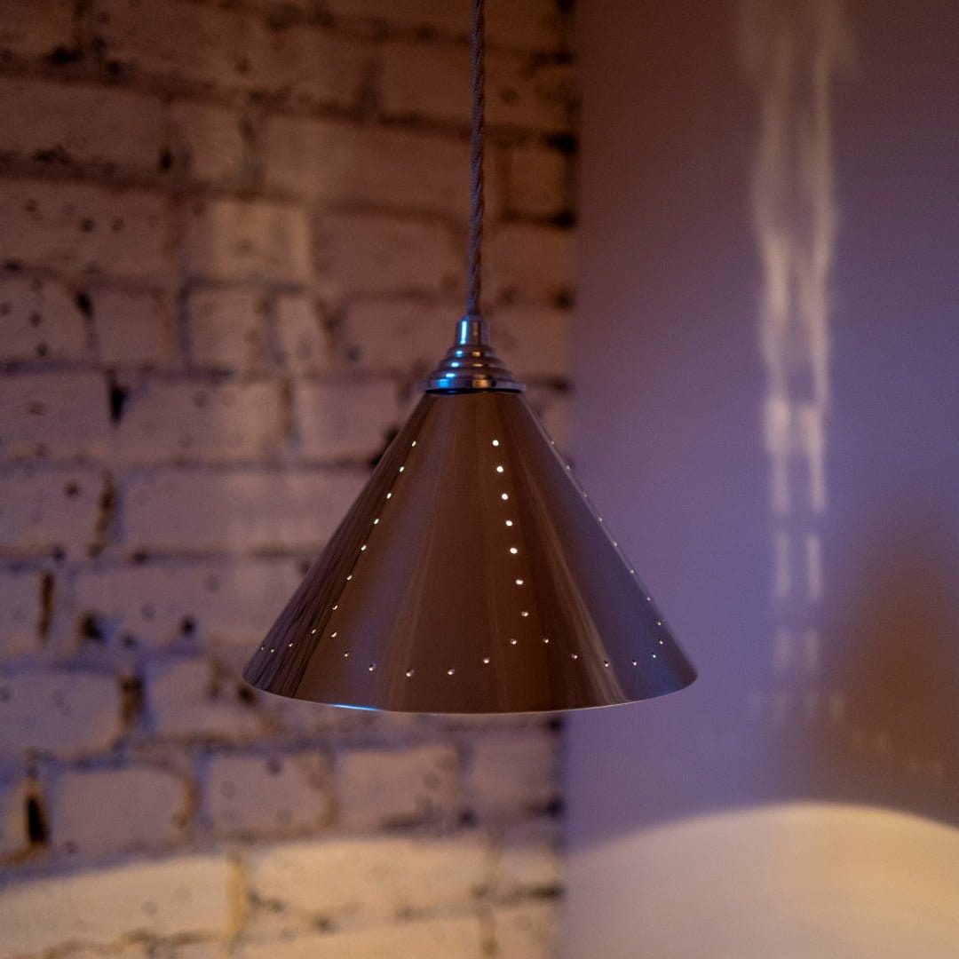 Plank Hardware VESPER Conical Pendant Light - Polished Chrome