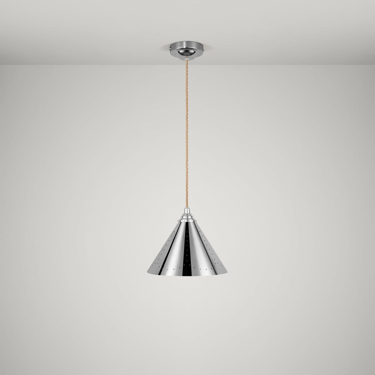 Plank Hardware VESPER Conical Pendant Light - Polished Chrome